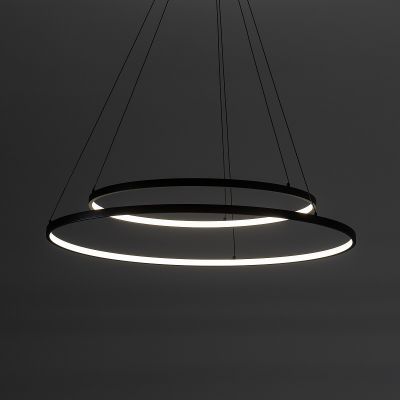 Підвісний світильник Circolo Led 4000K 2x35W Чорний (109985012) с доставкой