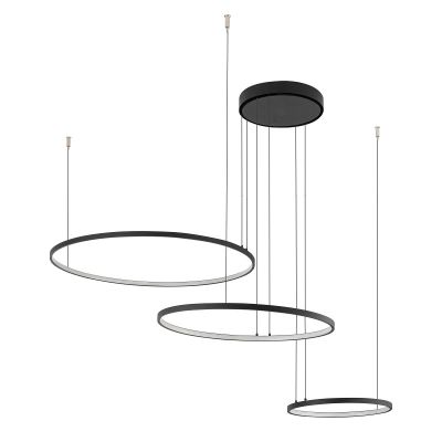 Подвесной светильник Circolo Led 4000K 3x45W Черный (109985014)