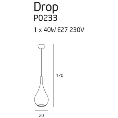 Подвесной светильник Drop Black (118865927) с доставкой