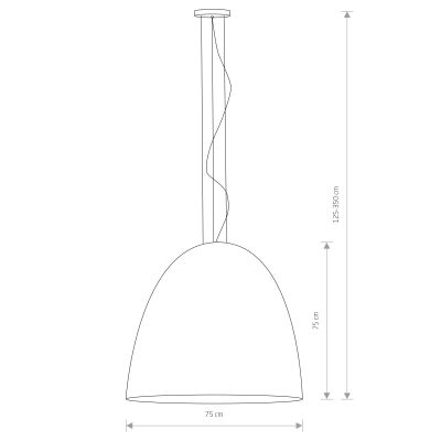 Подвесной светильник Egg ХL Белый, Медный (109746288) недорого