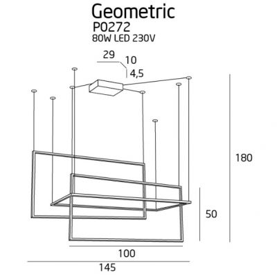 Подвесной светильник GEOMETRIC White (118865968) недорого