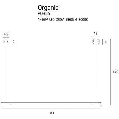 Подвесной светильник ORGANIC P 100 White (118866792) недорого