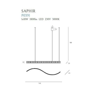 Подвесной светильник Saphir 18W Chrome (118885328) дешево