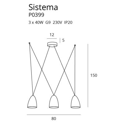 Подвесной светильник Sistema III Black (118885412) недорого