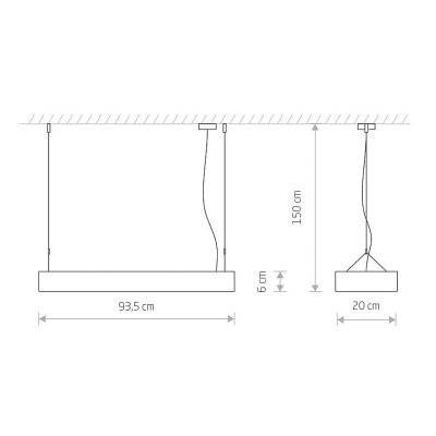 Подвесной светильник SOFT LED 90X20 Белый (109727234) дешево
