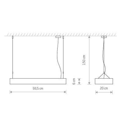 Подвесной светильник SOFT LED 90X20 Серый (109727235) с доставкой