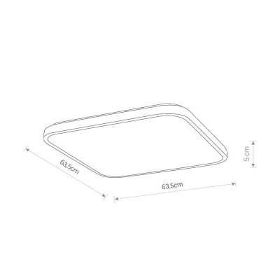 Стельовий світильник AGNES SQUARE 64W 4000K Чорний (109729889) недорого