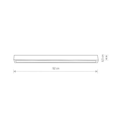 Стельовий світильник Straight ceiling led 90 Графітовий (109729872) недорого