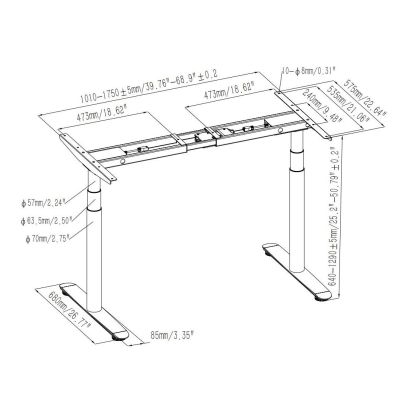 Регулируемая опора для стола ADAPWORK SmartDesk 2 Pro Max Черный (1061483619) недорого