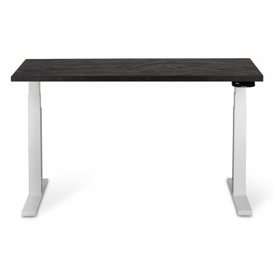 Комп'ютерний стіл Регульований ADAPWORK Smart 2 Motor Pro AdapDesk 136х66 36мм Carbon Black, Snow White (1061489131)