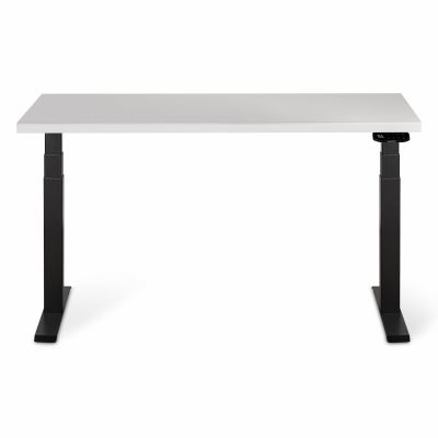 Комп'ютерний стіл Регульований ADAPWORK Smart 2 Motor Pro AdapDesk 136х66 36мм Crystal White, Space Black (1061489124)