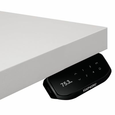 Комп'ютерний стіл Регульований ADAPWORK Smart 2 Motor Pro AdapDesk 136х66 36мм Crystal White, Space Black (1061489124) недорого