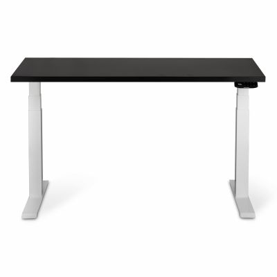 Комп'ютерний стіл Регульований ADAPWORK Smart 2 Motor Pro AdapDesk 136х66 36мм Deep Black, Snow White (1061489130)