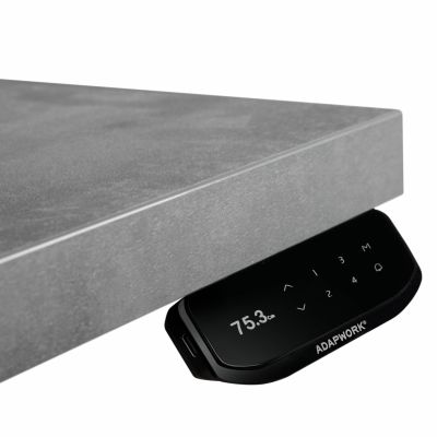 Комп'ютерний стіл Регульований ADAPWORK Smart 2 Motor Pro AdapDesk 136х66 36мм Smoky Gray, Snow White (1061489129) с доставкой