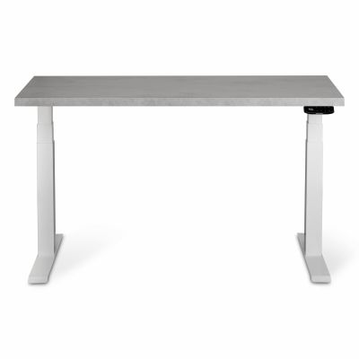 Комп'ютерний стіл Регульований ADAPWORK Smart 2 Motor Pro AdapDesk 136х66 36мм Smoky Gray, Snow White (1061489129)