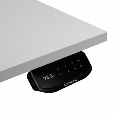 Комп'ютерний стіл Регульований ADAPWORK Smart 2 Motor AdapDesk 138х68 18мм Crystal White, Space Black (1061489096) недорого