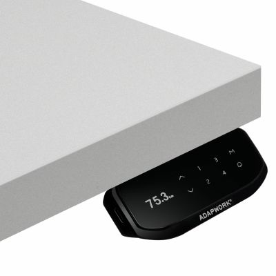 Комп'ютерний стіл Регульований ADAPWORK Smart 2 Motor Pro Max AdapDesk 136х66 36мм Crystal White, Space Black (1061488893) недорого