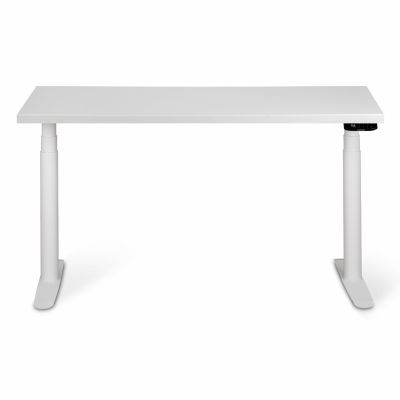 Комп'ютерний стіл Регульований ADAPWORK Smart 2 Motor Pro Speed AdapDesk 136х66 36мм Crystal White, Snow White (1061488908)