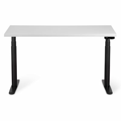 Комп'ютерний стіл Регульований ADAPWORK Smart 2 Motor Pro Speed AdapDesk 136х66 36мм Crystal White, Space Black (1061488903)