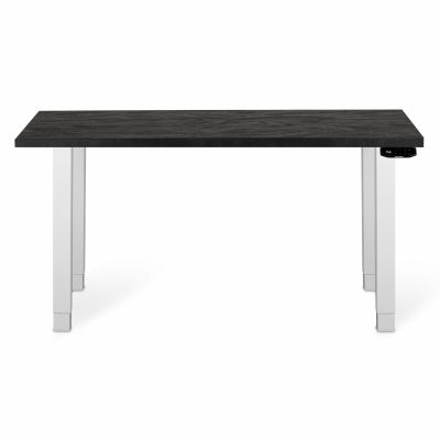 Комп'ютерний стіл Регульований ADAPWORK Smart 4L 2 Motor AdapDesk 136х66 36 мм Carbon Black, Snow White (1061489108)