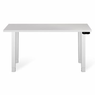 Комп'ютерний стіл Регульований ADAPWORK Smart 4L 2 Motor AdapDesk 136х66 36 мм Crystal White, Snow White (1061489103)