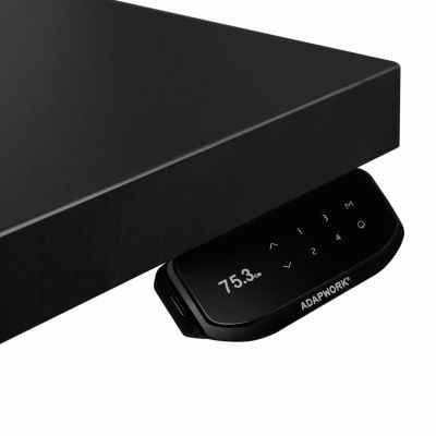 Комп'ютерний стіл Регульований ADAPWORK Smart 4L 2 Motor AdapDesk 136х66 36 мм Deep Black, Snow White (1061489107) недорого