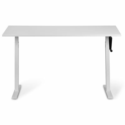Комп'ютерний стіл Регульований ADAPWORK Smart Manual AdapDesk 138х68 18мм Crystal White, Snow White (1061489134)
