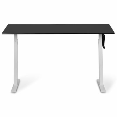 Комп'ютерний стіл Регульований ADAPWORK Smart Manual AdapDesk 138х68 18мм Deep Black, Snow White (1061489136)
