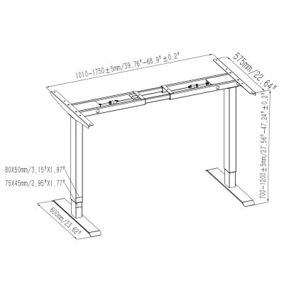 Регульований стіл ADAPWORK SmartDesk 2 18мм 136х66 Чорний, Білий (106936685) недорого