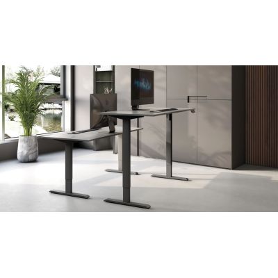 Регульований стіл ADAPWORK SmartDesk 2 18мм 136х66 Сірий бетон, Чорний (106936691) с доставкой