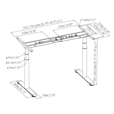 Регульований стіл ADAPWORK SmartDesk 2 Pro Max 36мм 136х66 Білий, Білий (1061483625) дешево