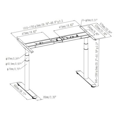 Регульований стіл ADAPWORK SmartDesk 2 Pro Speed 36мм 136х66 Білий, Білий (1061483635) недорого