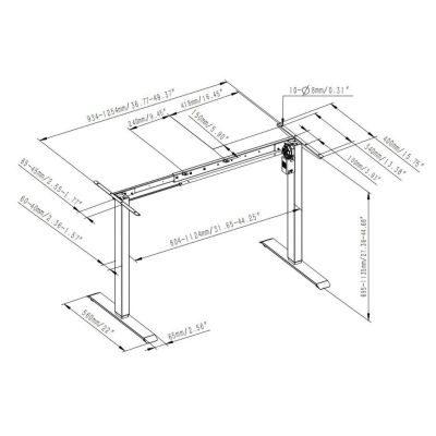 Регульований стіл ADAPWORK SmartDesk One Base 18мм 136х66 Чорний бетон, Білий (1061470010) недорого