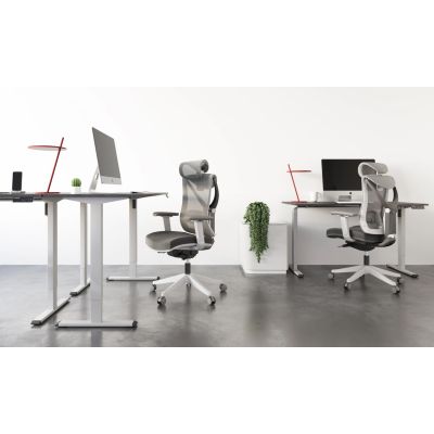 Регульований стіл ADAPWORK SmartDesk One Base 18мм 136х66 Сірий бетон, Білий (1061470009) с доставкой