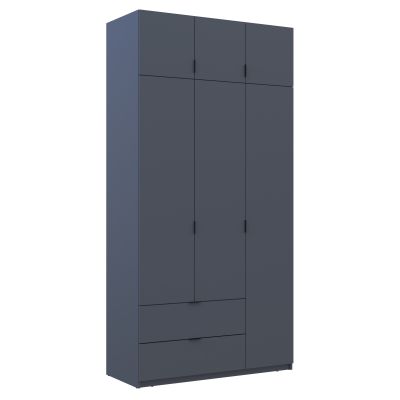 Шкаф для одежды Лукас с антресолью 3 ДСП 135х50х240 Графит, Графит (1271483227)