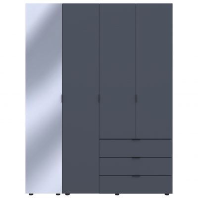 Шкаф Гелар 3 ДСП / 1 зеркало 155х49.5х203.4 Графит (1271271475) дешево