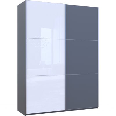 Шафа купе G-Caiser 1 ДСП / 1 скло / 3 частини 180х60х240 Графіт, Графіт (1271175576)
