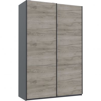 Шафа купе G-Caiser 2 ДСП / 3 частини 160х60х240 Графіт, Дуб крафт (127830178)