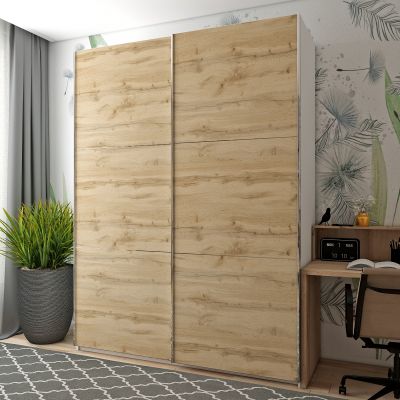 Шафа купе G-Caiser 2 ДСП / 3 частини 180х60х240 Білий, Дуб Евок (127830145) с доставкой