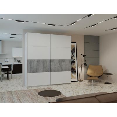 Шафа купе G-Caiser 2 ДСП / 4 частини 220х60х240 Білий, Бетон (127830167) недорого