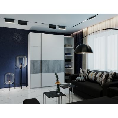 Шафа купе G-Caiser 2 ДСП / 4 частини 220х60х240 Білий, Бетон (127830167) дешево