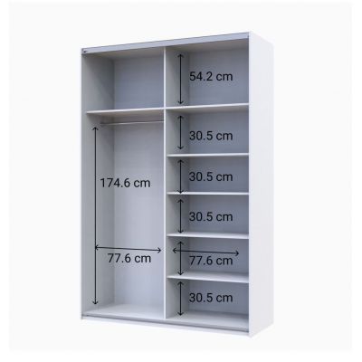 Шафа купе G-Caiser 2 Дзеркала / 3 частини 160х60х240 Білий (127847217) дешево