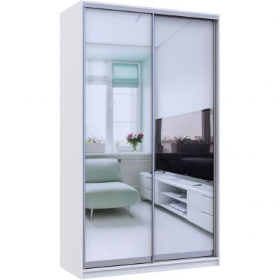Шафа купе Сіті 24 2 Дзеркала 140х60х240 Білий (127850151)