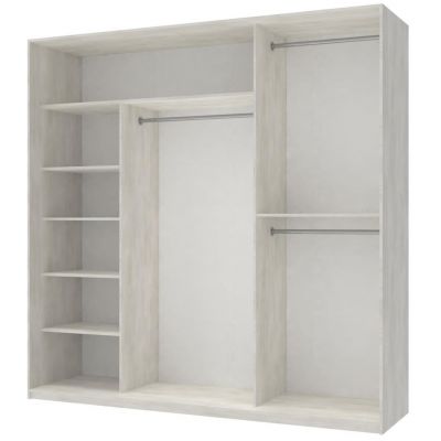 Шафа купе Сіті Лайт 1 ДСП / 2 Дзеркала 225х60х225 Біле дерево (127850073) недорого