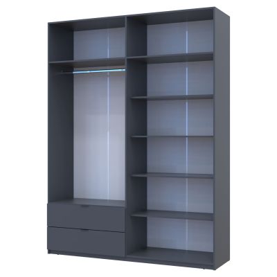 Шкаф Лукас 180х50х240 Графит (127852247) с доставкой
