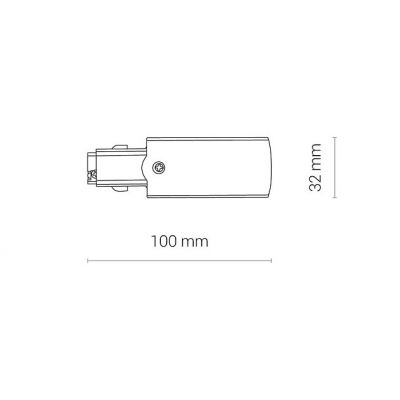 З'єднувач Ctls Power End Cap Left Чорний (109985048) дешево