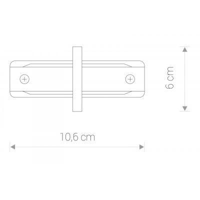 Соединитель Profile recessed straight Белый (109986771) недорого