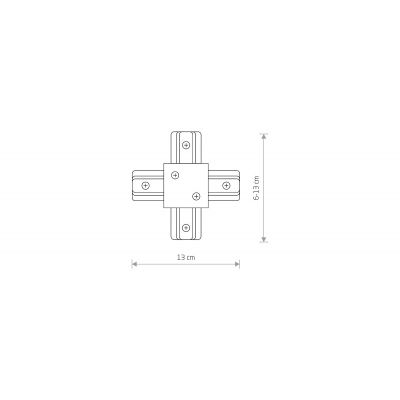 Соединитель Profile recessed x-connector IP20 Белый (109986526) недорого
