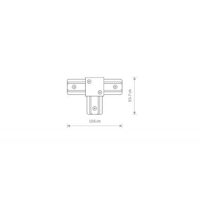 З'єднувач Profile t-connector IP20 Чорний (109986938) недорого