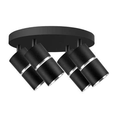 Спот BAMBOO 4xGU10 круглый Черный (1551039619)